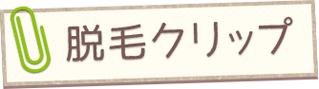 脱毛クリップのタイトルロゴ