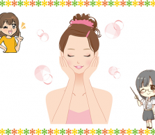 顔脱毛で満足しているイラスト
